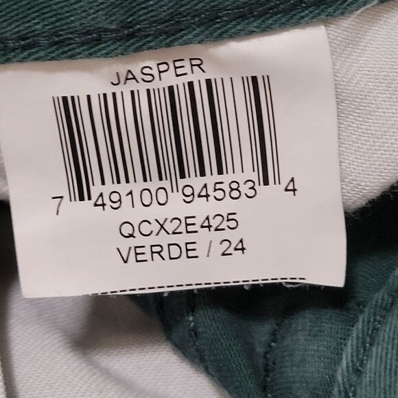 BCBG Generation Jeans Womens Size 24 Skinny Low Rise Green Denim Pants - Picture 8 of 8